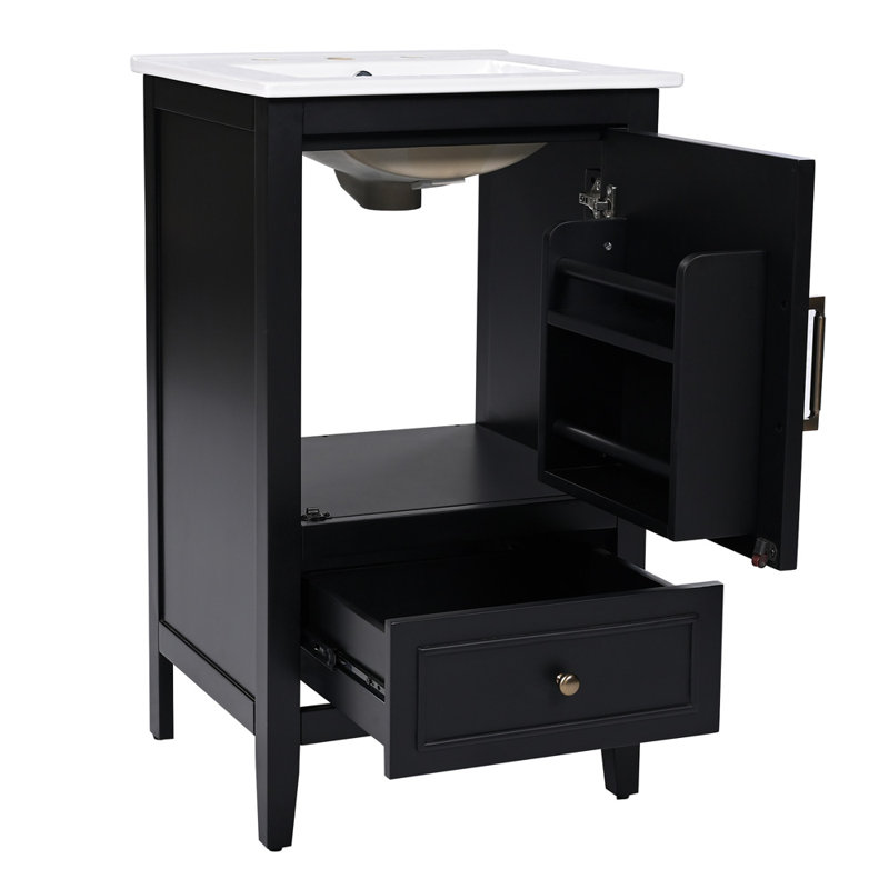 Bathroom Vanity With Sink, Black