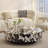 Simple luxury cream style marble coffee table-104935574