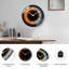 Horloge murale lumineuse artistique - Horloge murale moderne en verre de 61 cm (24 po)