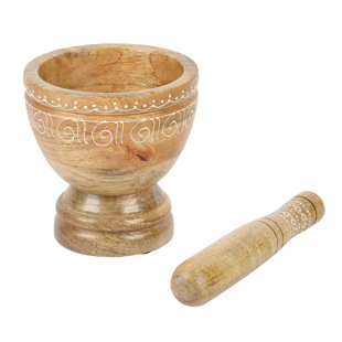 Ensemble de mortier et pilon en bois de manguier 5,5 pouces Cravings By Chrissy