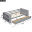 Lit de jour simple avec tablettes et tiroirs, parfait pour le rangement et design minimaliste, durable et facile à assembler-699853348