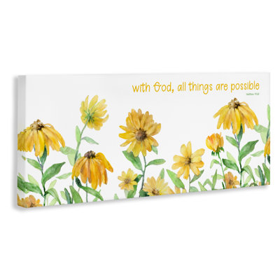 «With With God Proverb & Daisies», conception par Lanie Loreth