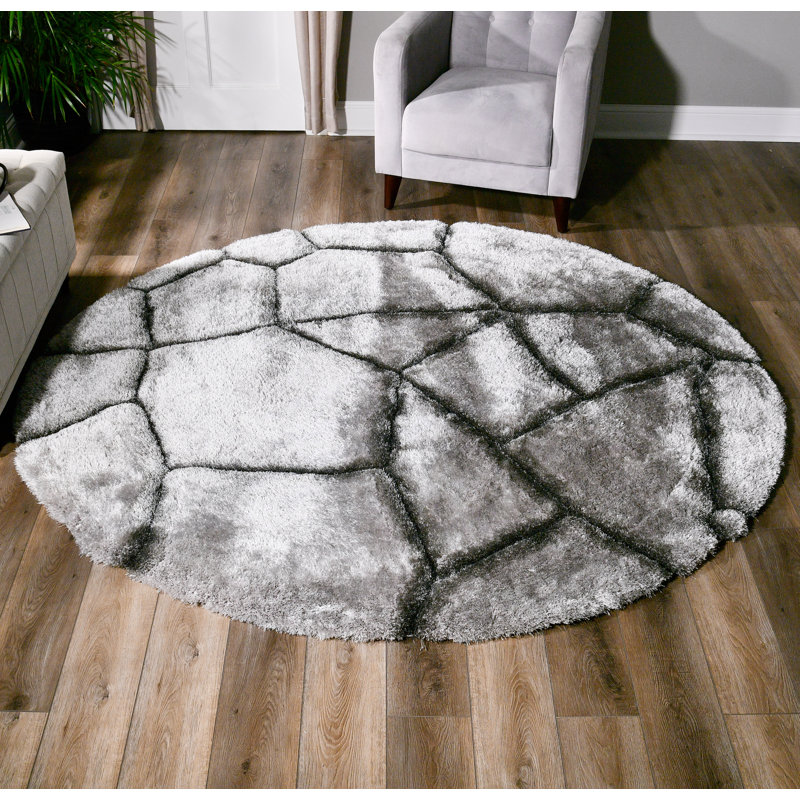 Abstract Indoor Rug, Round 7'
