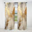 Rideau occultant en velours beige et doré Marble Lightning III - formes abstraites - 1 panneau-107808571