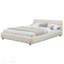 Structure de lit plateforme moderne pour grand lit, lit tapissier en tissu à profil bas, beige, écologique et luxueux-1932367613