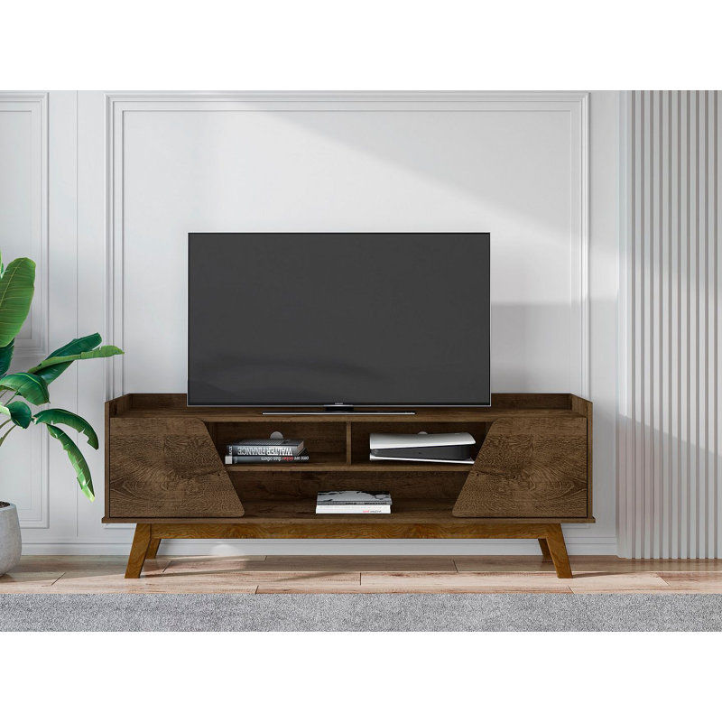 Meuble télé Marcus, Brun rustique, H 23,42 po x L 62,99 po x l 14,17 po