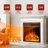 26.58''W 25"H 8.07"D Freestanding Electric Fireplace With Remote Control.-447979216