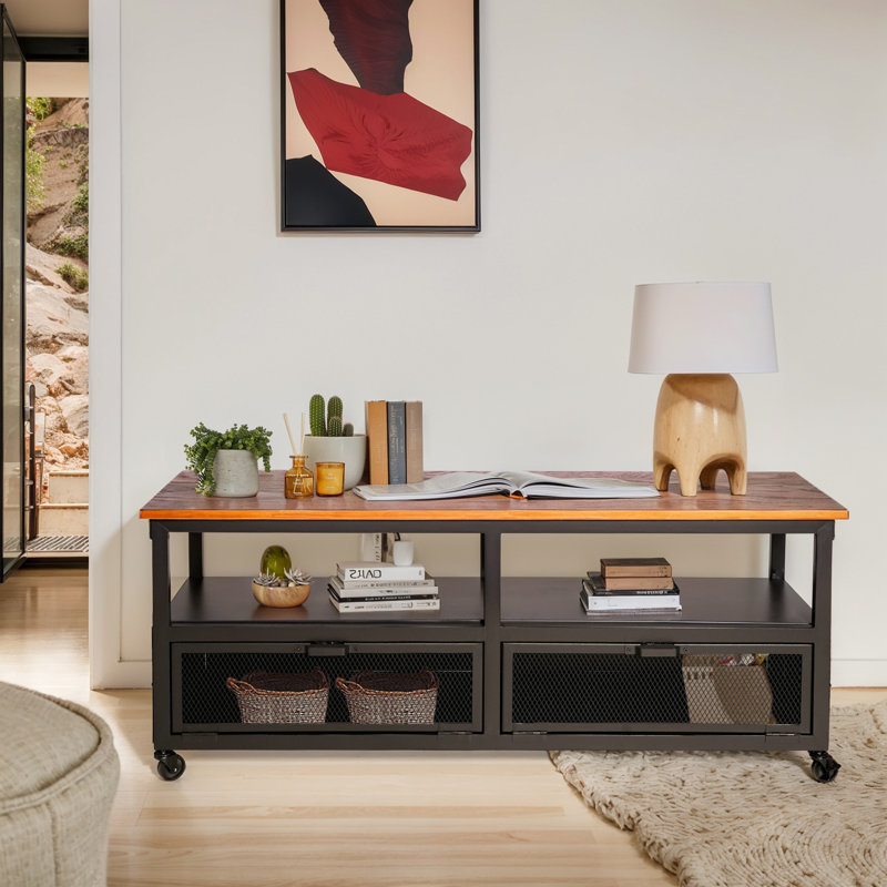 Keyan Accent Cabinet, Brown/Black