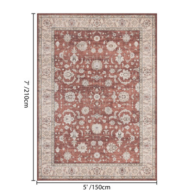 5x7 Red Area Rug