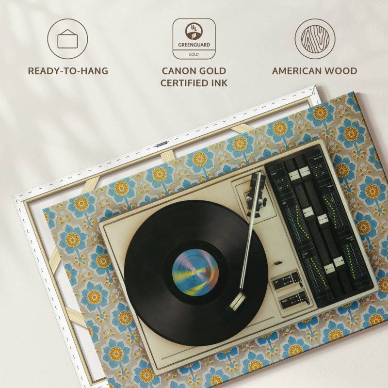 Abarca Old Vinyl Record, 24'' H x 36'' W