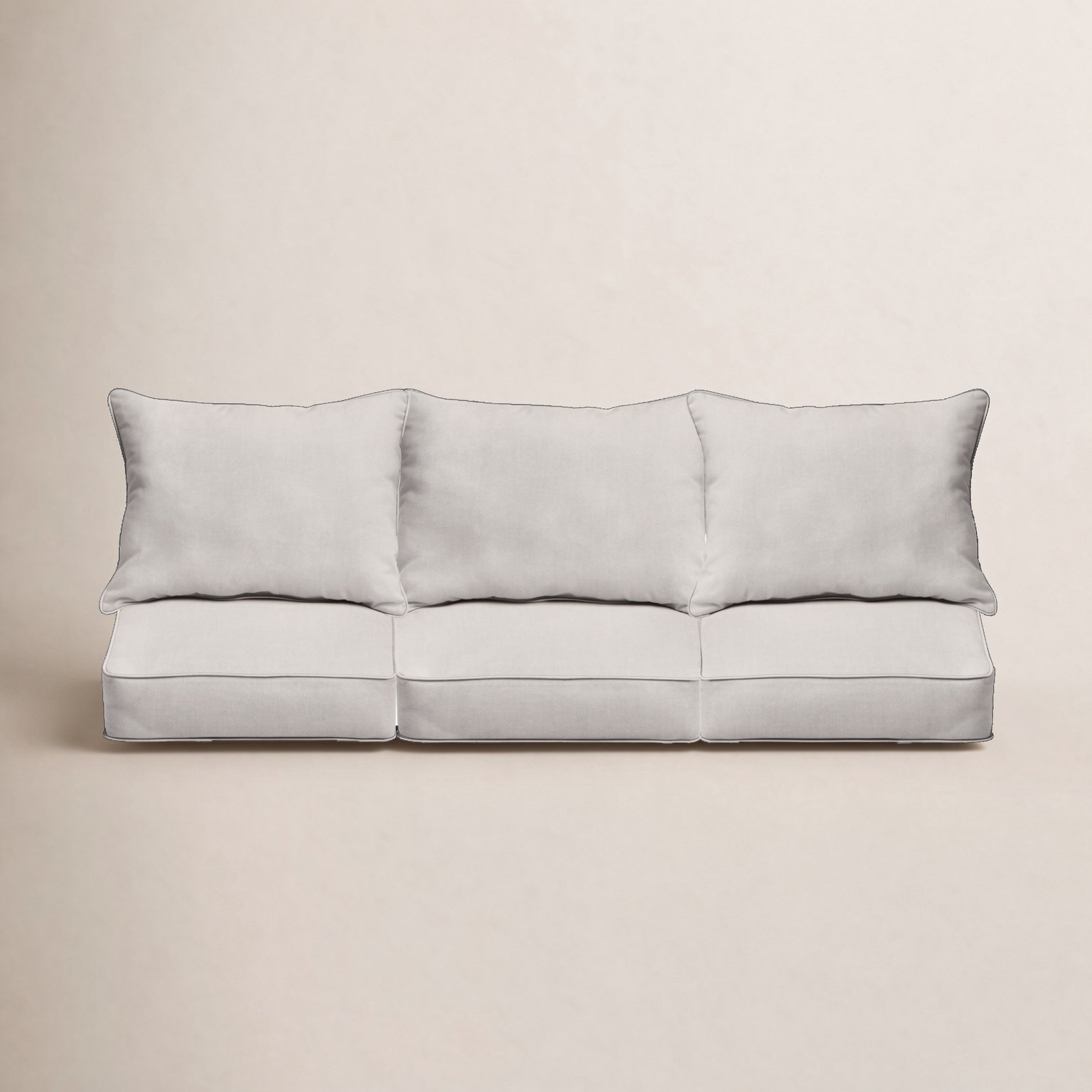 23" Sunbrella® Seat and Back Cushion, Cast Pumice Sunbrella® Plainweave
