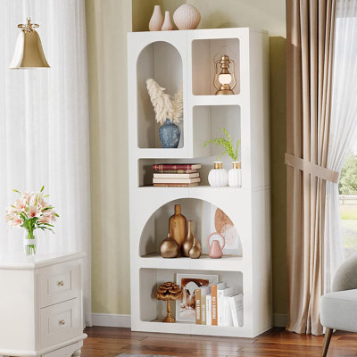 Bibliothèque géométrique arquée à 5 tablettes