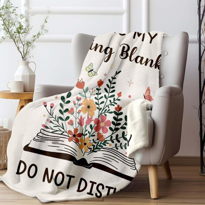 Cadeaux pour les amoureux des livres pour femmes, décoration de couverture de livre en flanelle souple, cadeaux de lecture pour anniversaire, accessoires de lecture, cadeau de rat de bibliothèque - 80 po x 60 po