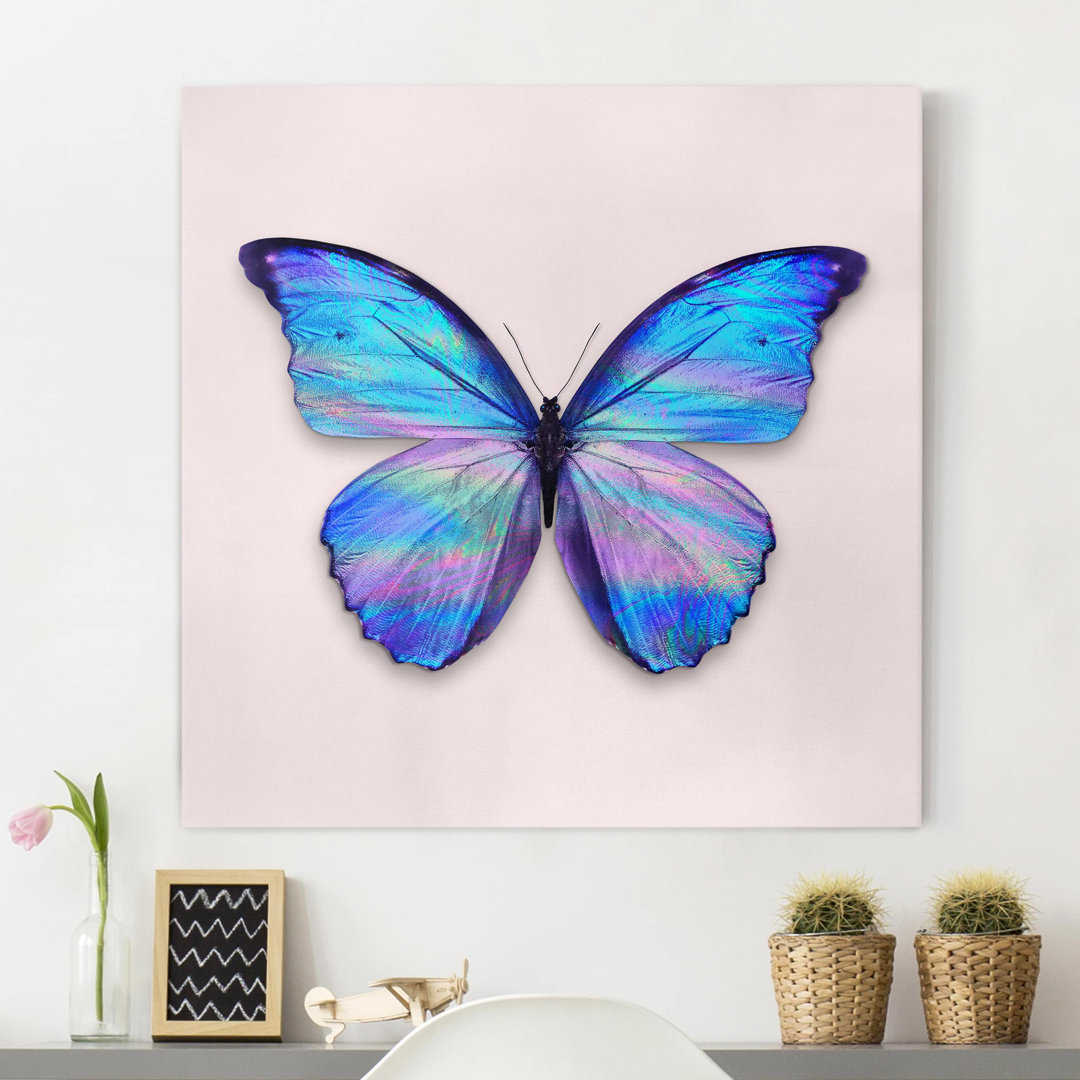 Leinwandbild Holografischer Schmetterling