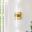 Applique murale 1 lumière DEL, métal doré laiton et cristal, luminaire à intensité variable certifié 6000K ETL **