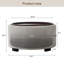 Caysey 30.1" W Upholstered Round Storage Ottoman with Wooden Tray-1674621139