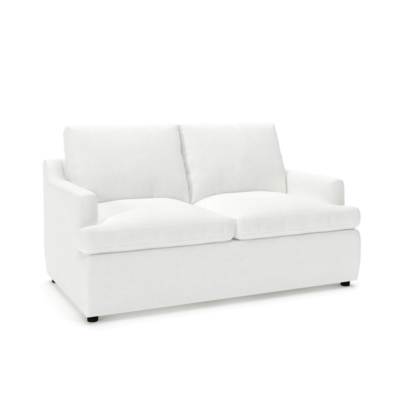 Essex 65" Upholstered Loveseat, John Flour Performance Linen Blend