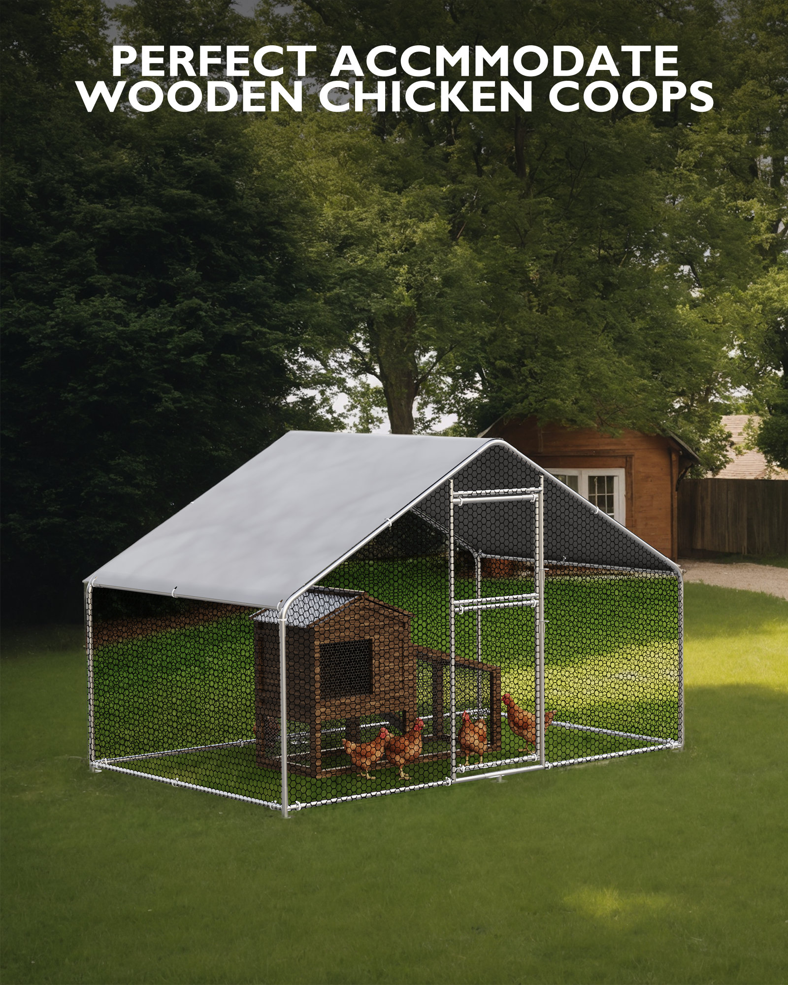 Tucker Murphy Pet™ Alena Chicken Coop with Chicken Run For Up To 6