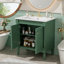 Armoire de meuble-lavabo 30 po avec lavabo en céramique, 30 po, armoire de rangement avec portes à fermeture douce et pieds en bois massif-128990497