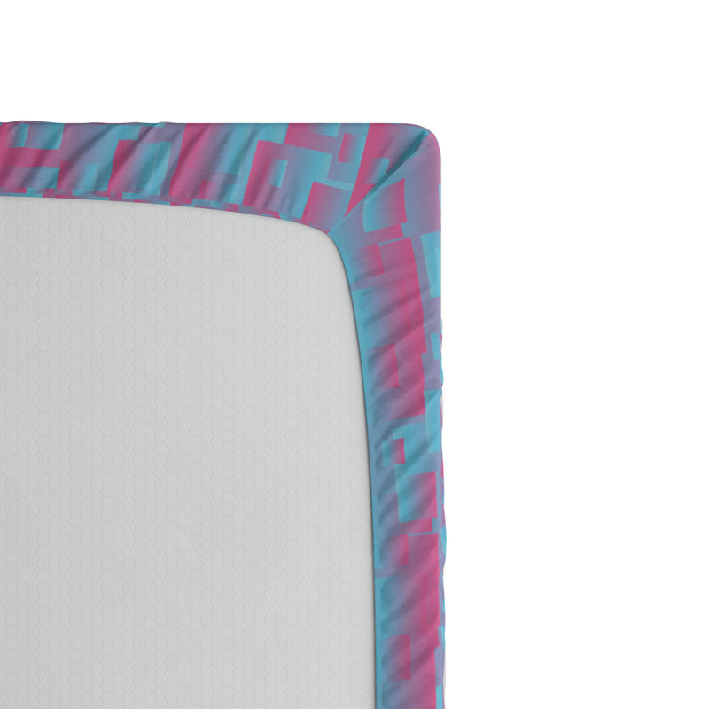 Microfiber Geometric Fitted Sheet, Twin Fitted Sheet