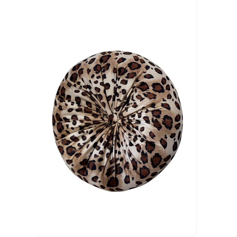 Coussin Therese, Léopard, 12 po de diamètre