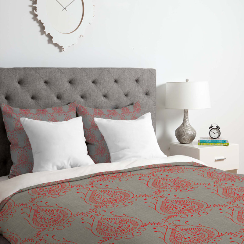 Ensemble de housse de couette Holli Zollinger Paisley, Housse de couette simple / simple TG et 1 taie dé