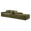 Canapé modulaire de 97 po, canapé modulaire Cloud avec assise profonde, canapé modulaire moderne en L avec méridienne, canapé rembourré pour salon, sans assemblage, vert-1224903264