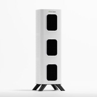 Grande filtration HEPA à 5 étapes iAdaptAir 2.0 pour les virus, la moisissure, la poussière, la fumée, le pollen et les odeurs avec une durée de vie de 2 ans, la technologie bi-polaire sans ozone, compatible Wi-Fi et jusqu'à 3 975 pieds carrés d'ai