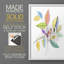 Feuilles de couleurs vives I - impression encadrée de qualité supérieure - prête à être accrochée - aucun clou requis - aucun clou requis-107997623-107997629