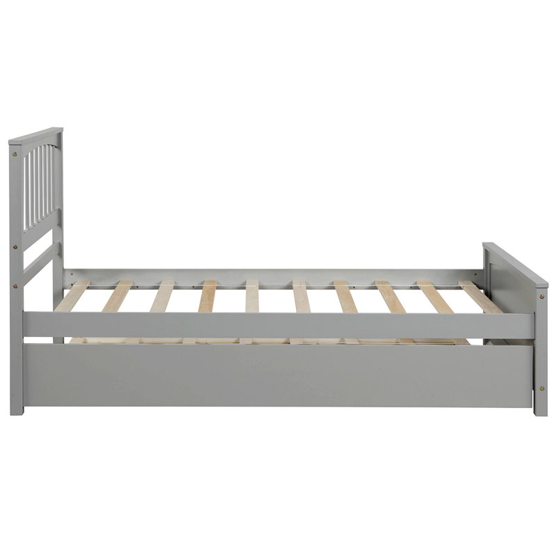 Canapé-lit convertible double 2-en-1, canapé-lit rabattable, Gris, Bois manufacturé