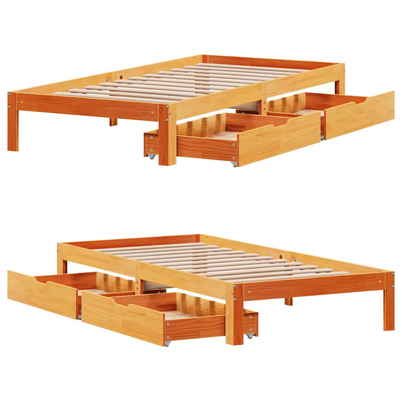 Storage Bed, Wax Brown, Small Single (2'6)
