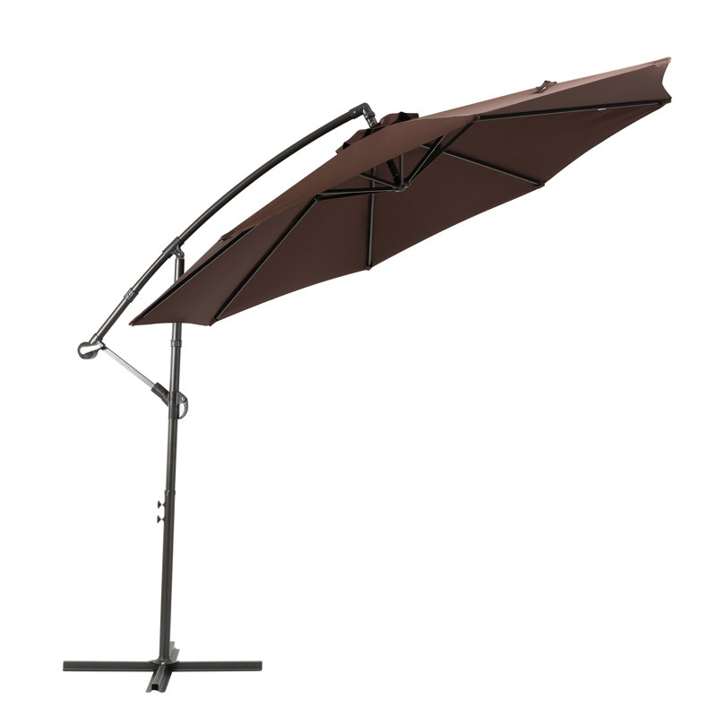 Parasol déporté de 10 pi Hartt, Café