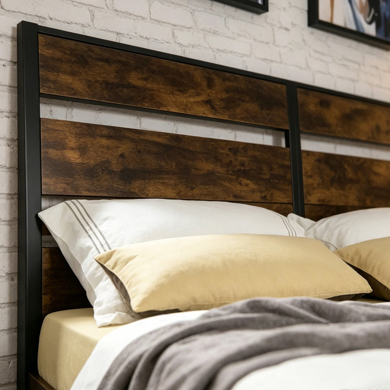Industrial Style King Bed
