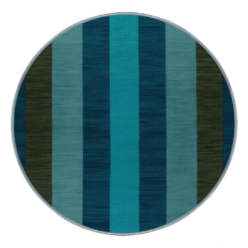 Tapis bleu à carreaux lavable à la machine
