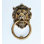 Lion Head Door Knocker in Antique Brass