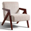 Chaise d'appoint rembourrée de 23,8 po de largeur Mid-Century avec pieds en bois massif en forme de Z (ensemble de 2)-87684969