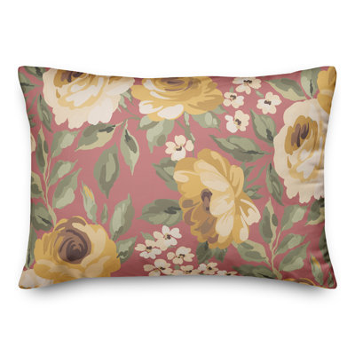 Floral Outdoor Throw Pillow