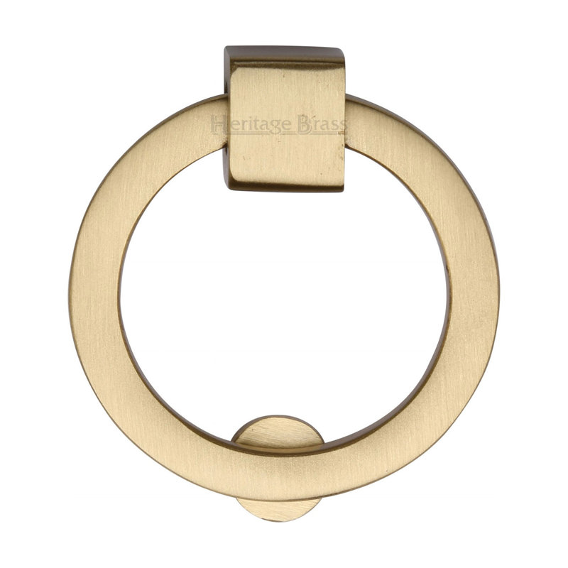 Heritage Brass Heritage Round Drop Pull, Satin Brass, 6.3cm H x 6.3cm W x 1.4cm D
