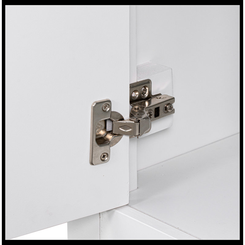 Ensemble de meuble-lavabo simple 35,98 po avec plateau en céramique Omani, Blanc