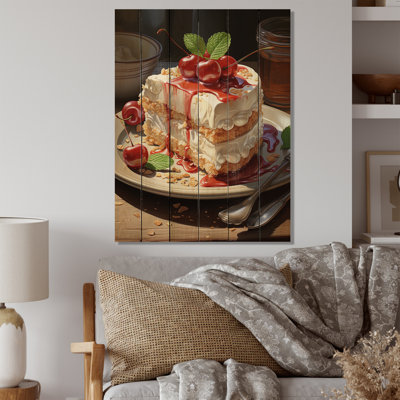 «Red Cheesecake Red I» sur bois