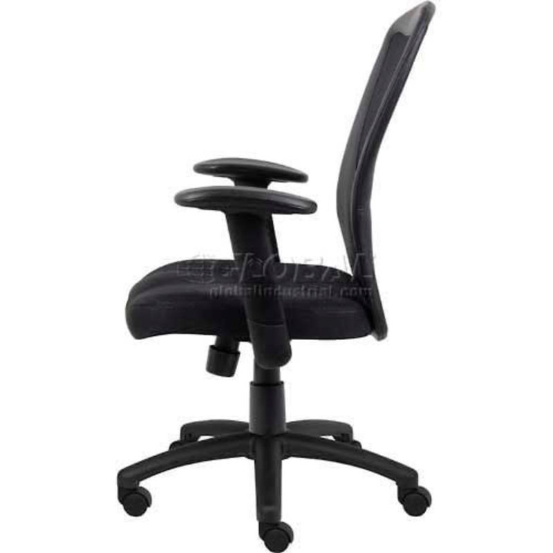 Black Mesh Swivel Office Task Chair with Arms