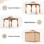Gazebo pliant en acier de 3 m de large x 3 m de profondeur