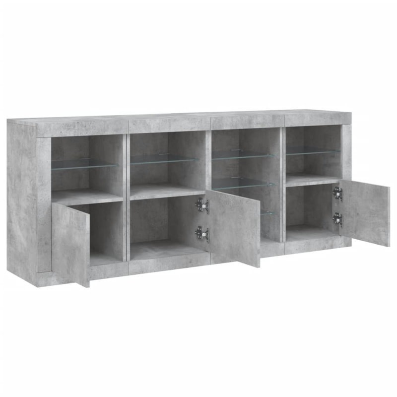 Azarea 164cm Sideboard, Concrete Grey