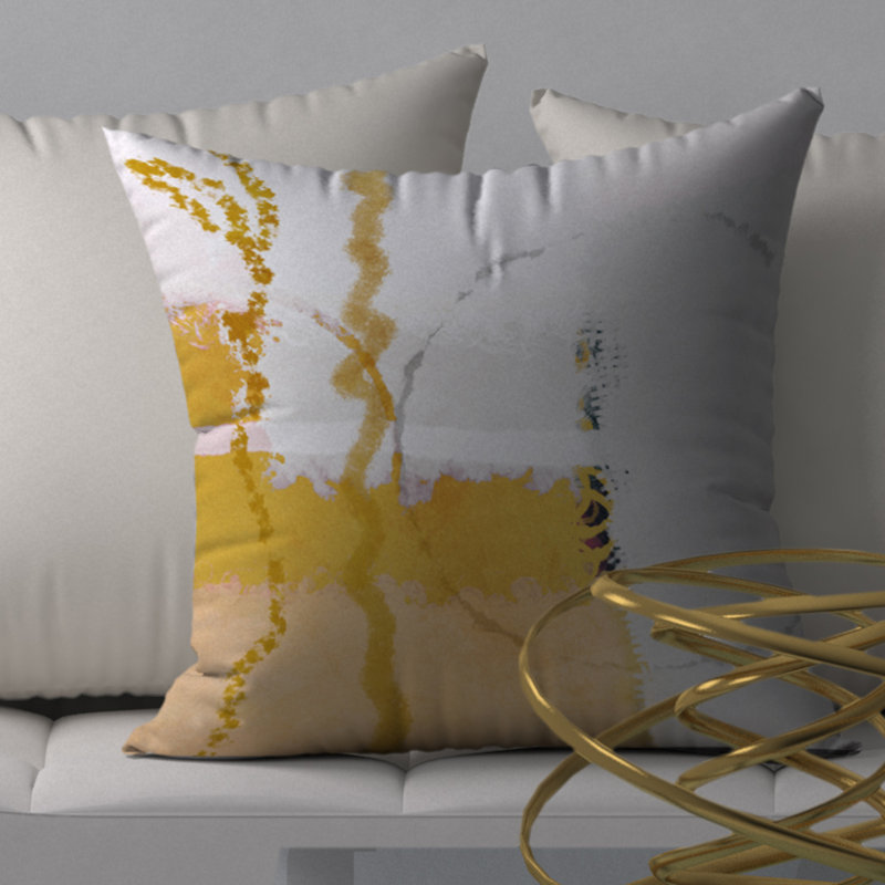 Abstract Reversible Throw Pillow, 20" x 20"