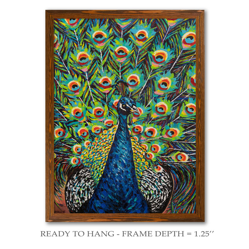 « somptueux peacock ii » par paul cezanne-reproduction d’art sur image, H 24 po x l 18 po x P 1,25 po, Pas de tapis