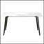 Table de salle à manger moderne en pierre artificielle avec pieds en métal gris foncé, spacieuse et élégante pour les réunions de famille et les réceptions.-1949257639-1949257640