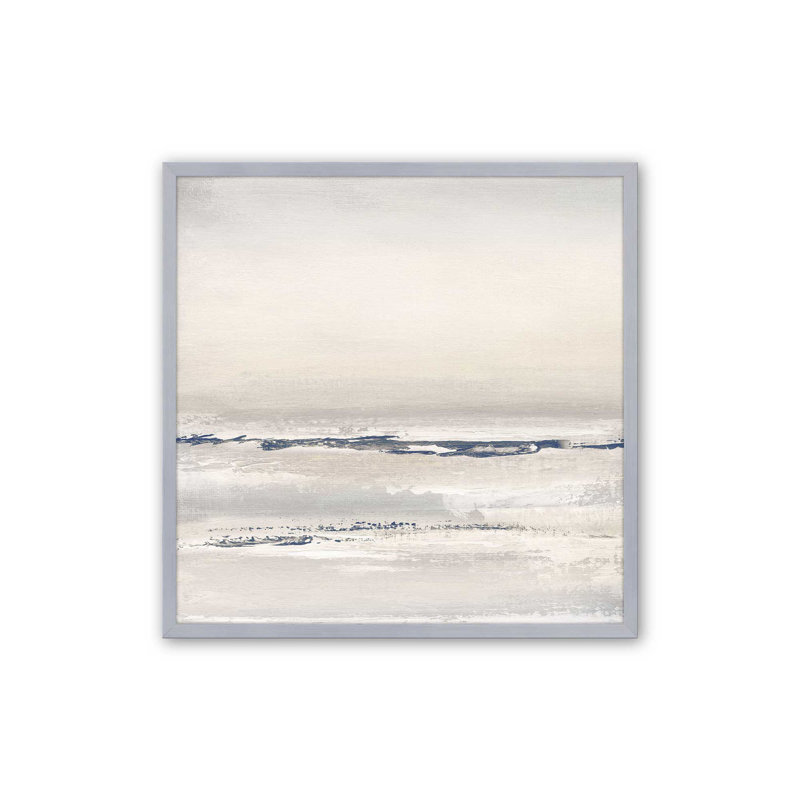 Impression abstraite Ethereal Tide v1, H 13,75 po x l 13,75 po x P 1,25 po, Papier avec cadre photo simple en chrome poli, 1