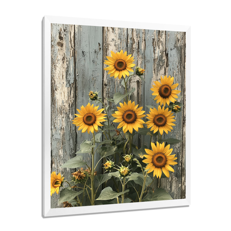 Geil - Floral Wall Decor, H 20 po x l 12 po, Reproduction encadrée d'une seule photo, Blanc