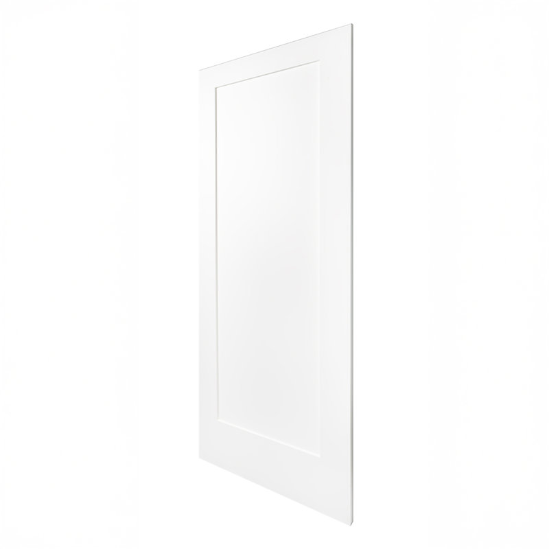 Panneau de porte à 1 panneau en bois massif lisse blanc apprêté, 28 po x 96 po