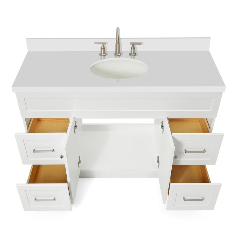 Ensemble de meuble-lavabo simple 55 po Abell, Blanc
